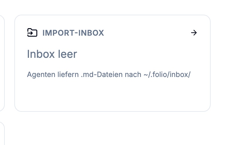 Heute-Hub import card after triage auto-objective